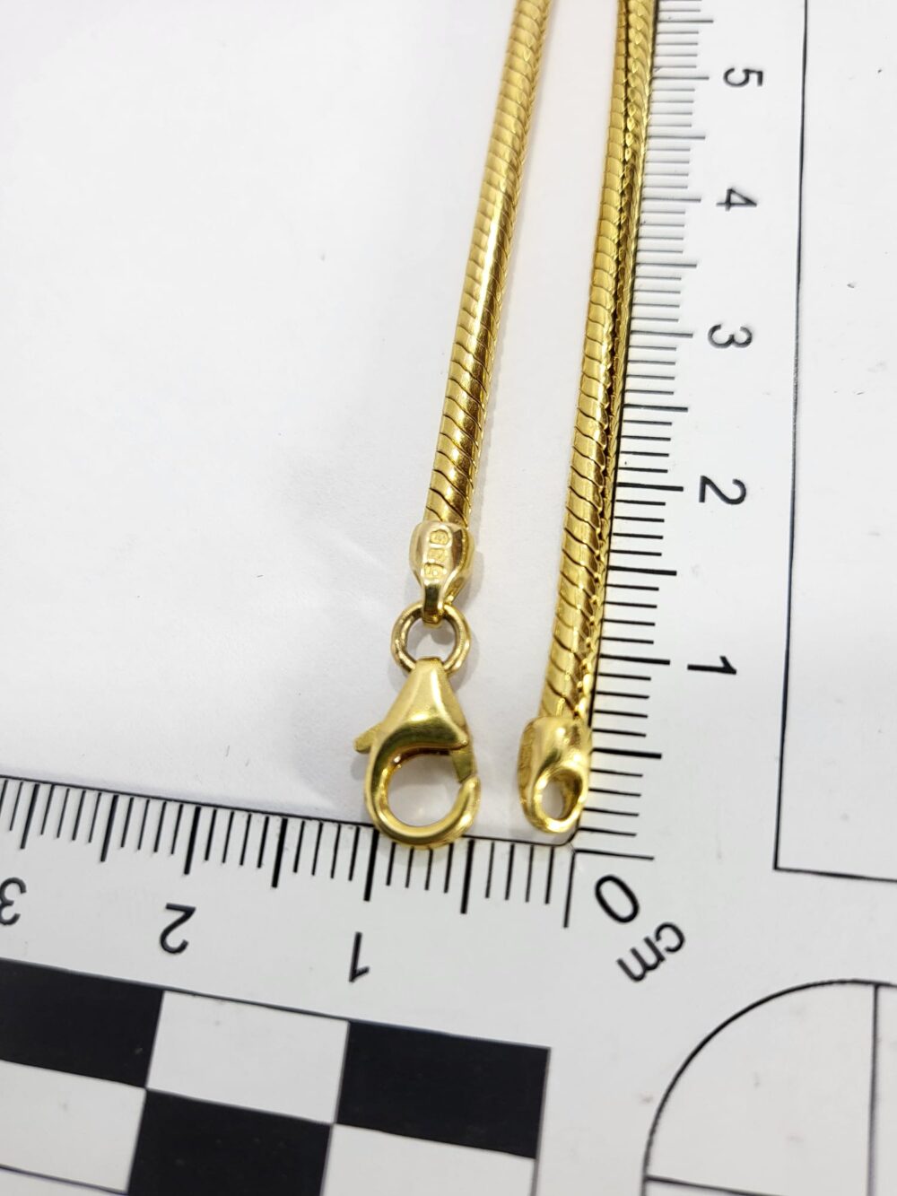 goldene Schlangenkette 2,5 mm stark – Bild 3