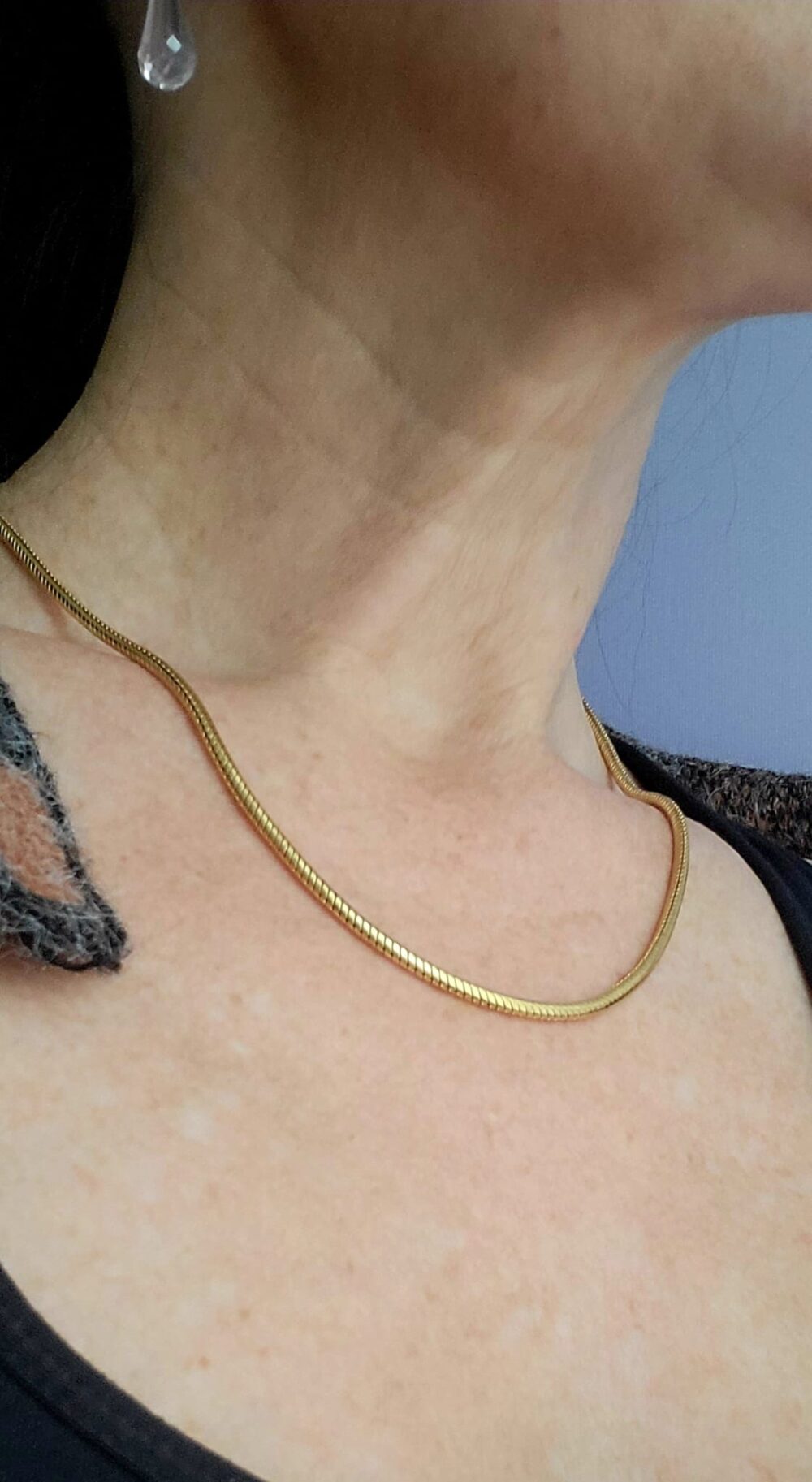 goldene Schlangenkette 2,5 mm stark – Bild 4