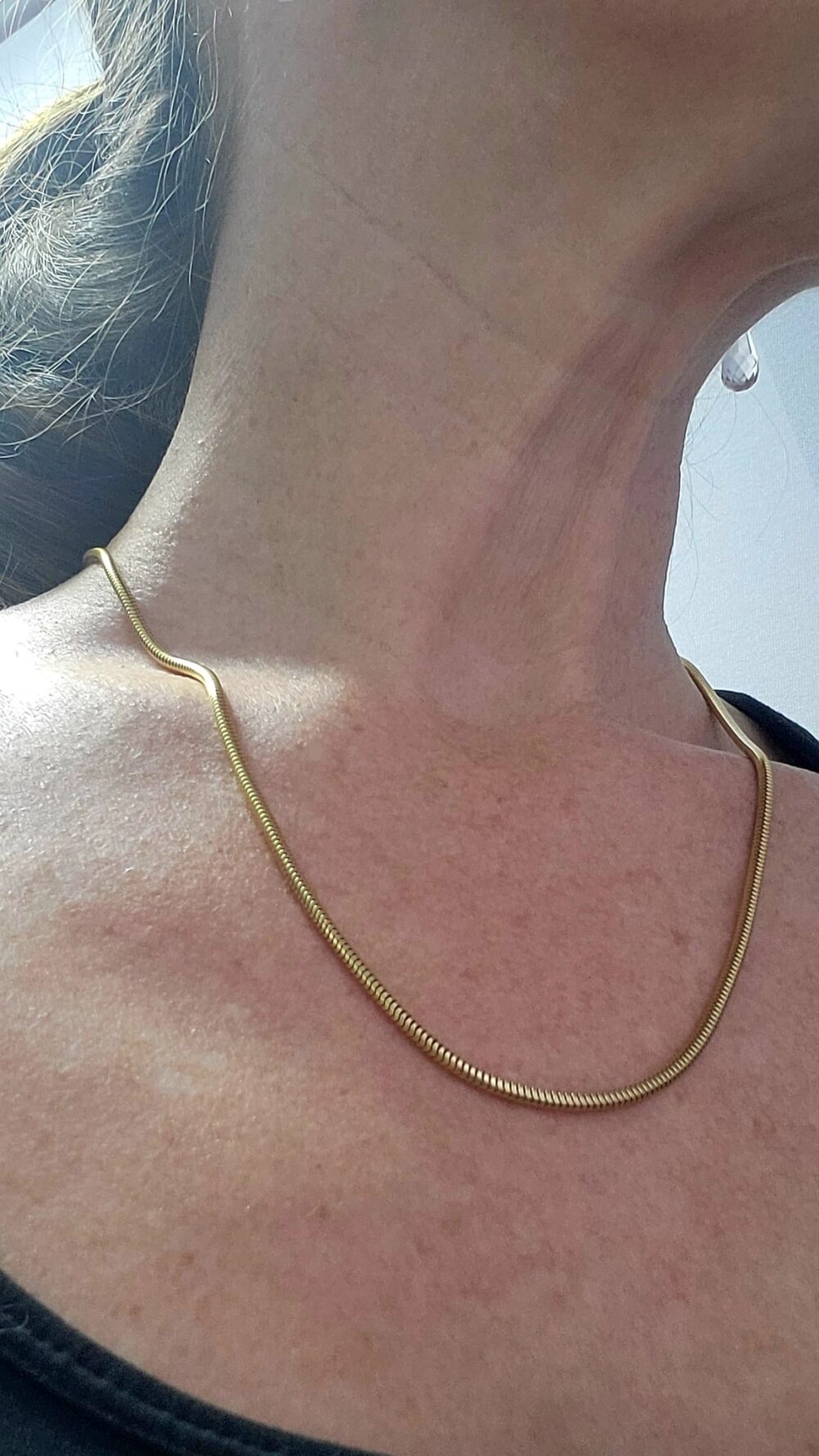 goldene Schlangenkette 2,4 mm stark – Bild 4